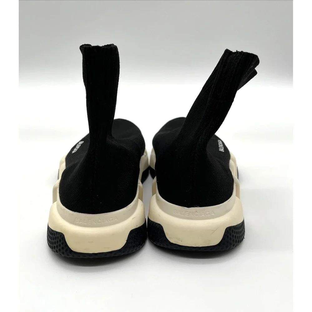 Balenciaga Speed 2.0 Sneakers Black White Sock Shoes Women's 6.5 No Insoles